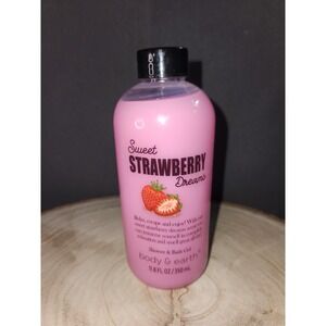 Body and Earth Sweet Strawberry Dreams Shower & Bath Gel 11.8 Oz~NEW